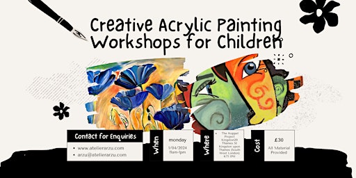 Image principale de Creative Acrylic Painting Workshop for Children (8-12 years)