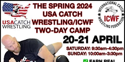 Primaire afbeelding van THE SPRING 2024 USA CATCH WRESTLING/ICWF TWO-DAY CAMP!