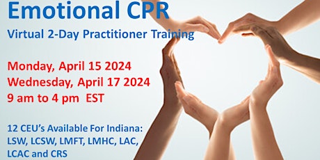 Emotional CPR (eCPR) Zoom 2-Day  Practitioner Training