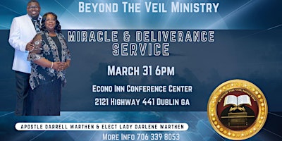 Primaire afbeelding van Miracle & Deliverance Service Dublin GA