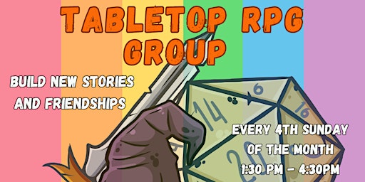 Imagem principal do evento Tabletop RPG group