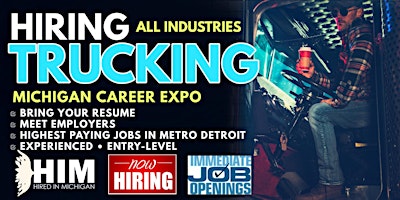 Primaire afbeelding van Michigan CDL Truck Driving Job Fair 2024