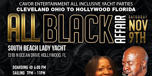 Image principale de Hollywood Florida All Black Attire Smooth Jazz 4 Hour Yacht Affair