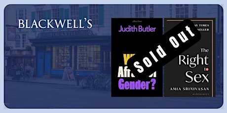 *Sold Out* Judith Butler 'Who's Afraid of Gender?' & Amia Srinivasan primary image