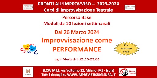 Immagine principale di Pronti all'Improvviso - Modulo Base  - Performance - h.21.15 