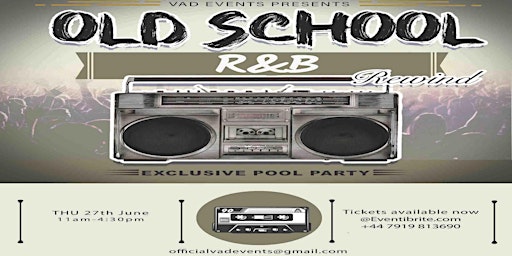 Imagen principal de Old School R&B - HipHop Rewind EXCLUSIVE POOL PARTY