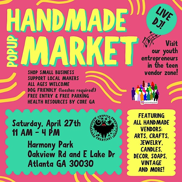 Handmade Market at Harmony Park: Shop Local April Pop-Up!
