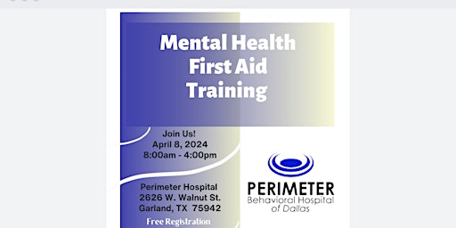 Primaire afbeelding van Mental Health First Aid Training