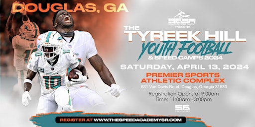 Imagem principal do evento Tyreek Hill Youth Football Camp: DOUGLAS, GA