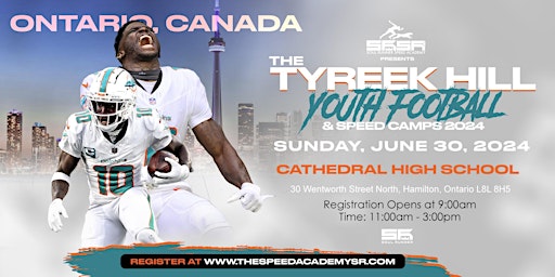 Imagem principal do evento Tyreek Hill Youth Football Camp: ONTARIO, CANADA