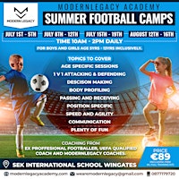 Primaire afbeelding van kids summer soccer camp