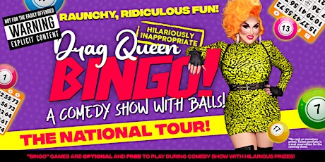Imagem principal do evento Drag Bingo @ Tin Roof Orlando (21+) • 3/29/24