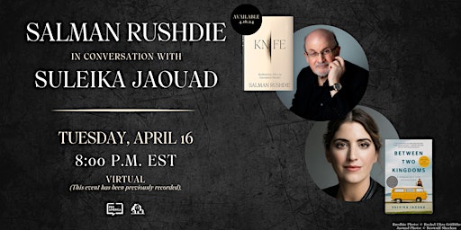 Imagen principal de Salman Rushdie in conversation with Suleika Jaouad