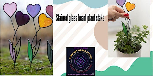 Primaire afbeelding van Creative Class: Stained Glass Heart Plant Stake