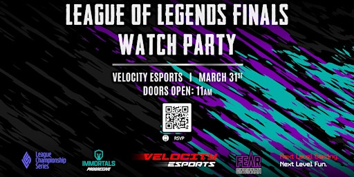 Imagem principal de Cincinnati Fear and Immortals LCS Finals Watch Party with Velocity Esports