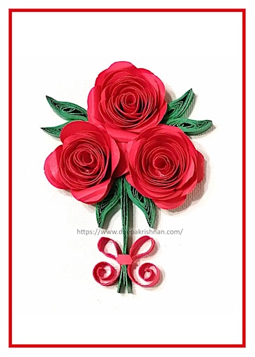 Imagem principal de Rose Bouquet - Paper Quilling