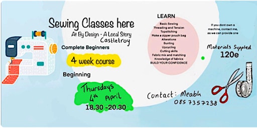 Complete Beginners Sewing Classes primary image