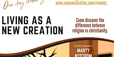 Imagen principal de R.A.I.S.E. Ministries - Living as a New Creation - religion vs christianity