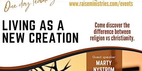 R.A.I.S.E. Ministries - Living as a New Creation - religion vs christianity