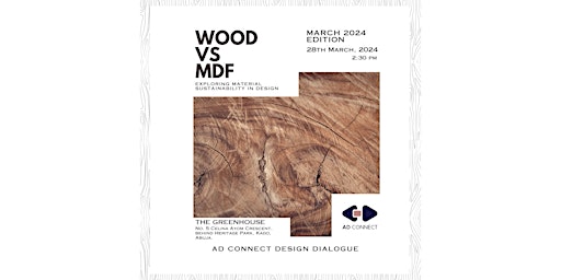 Imagem principal do evento Exploring Material Sustainability in Design: A Case of Wood Versus MDF.