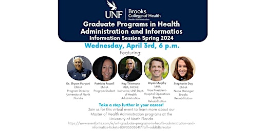 Primaire afbeelding van UNF Graduate Programs in Health Administration and Informatics