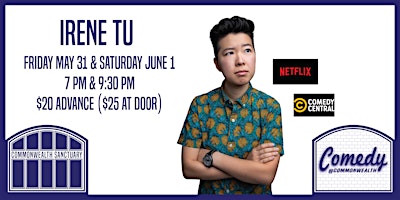 Primaire afbeelding van Comedy @ Commonwealth Presents: IRENE TU