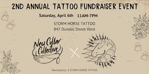 Imagem principal do evento New Collar Collective X Storm Horse Tattoo’s 2nd Annual Tattoo Fundraiser