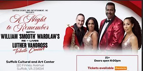 Imagem principal do evento "A Night to Remember" featuring William "Smooth" Wardlaw.