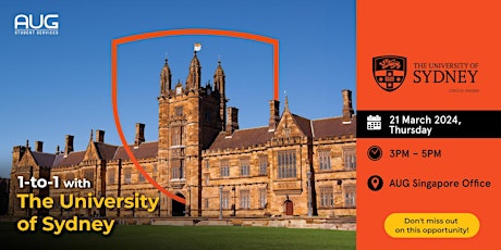1-1 Session with The University of Sydney - 21 March 2024 primary image