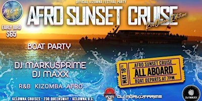 Primaire afbeelding van Afro Sunset Cruise Boat Party