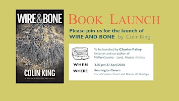 Primaire afbeelding van BOOK LAUNCH: Wire and Bone by Colin King