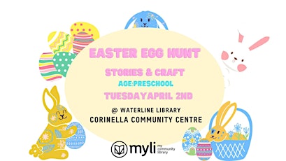 Egg Hunt Stories & Craft School Holiday Program with Waterline Library
