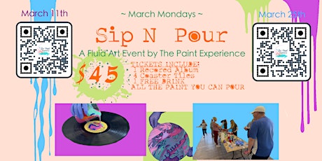 Sip and Pour at The Craftroom -  A Fluid Art Event by The Paint Experience primary image