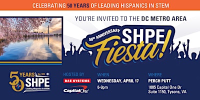 Imagem principal de SHPE's 50th Anniversary Fiesta- DC Metro