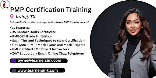 4 Day PMP Classroom Training Course in Irving, TX primary image