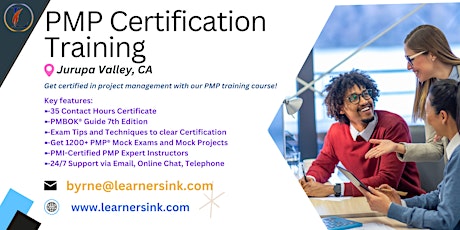 4 Day PMP Classroom Training Course in Jurupa Valley, CA