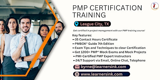 4 Day PMP Classroom Training Course in League City, TX primary image
