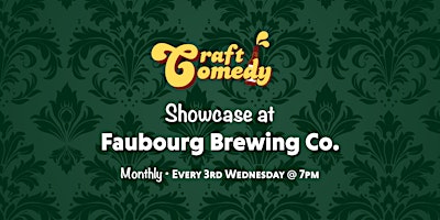 Craft Comedy at Faubourg Brewing Co. primary image