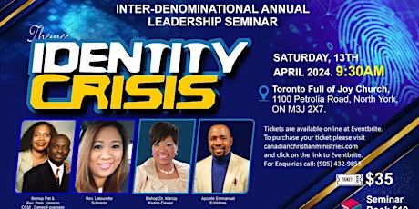 INTER-DENOMINATIONAL LEADERSHIP SEMINAR - Identity Crisis