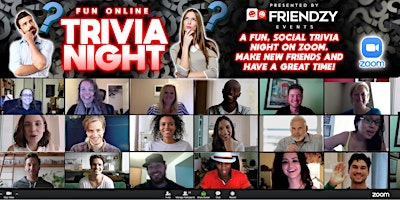 Imagem principal de Online Trivia Night - A Fun, Social Trivia Night On Zoom!