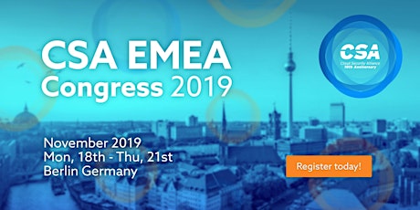 Imagen principal de CSA EMEA Congress 2019