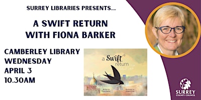A Swift Return with Fiona Barker at Camberley Library primary image