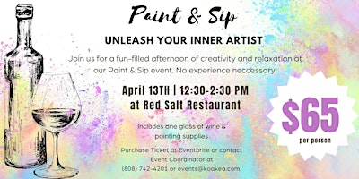 Primaire afbeelding van Paint & Sip at Red Salt