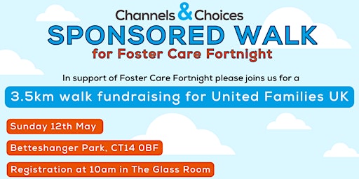 Immagine principale di Channels & Choices sponsored walk supporting Foster Care Fortnight 