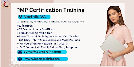 4 Day PMP Classroom Training Course in Norfolk, VA