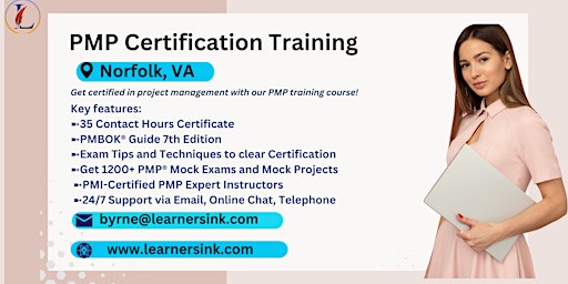 4 Day PMP Classroom Training Course in Norfolk, VA primary image