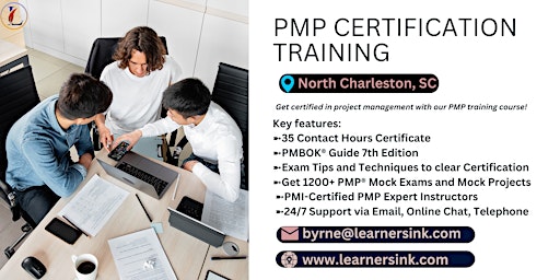 4 Day PMP Classroom Training Course in North Charleston, SC primary image