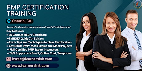 4 Day PMP Classroom Training Course in Ontario, CA