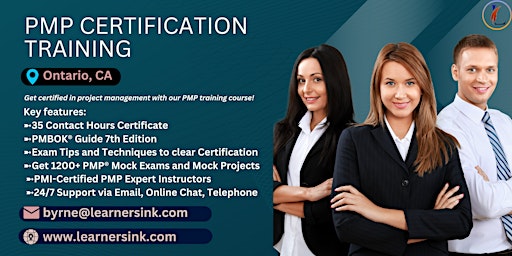 4 Day PMP Classroom Training Course in Ontario, CA primary image