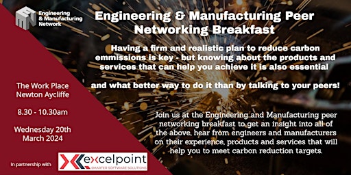 Engineering & Manufacturing Peer Networking Breakfast -   Carbon Reduction primary image